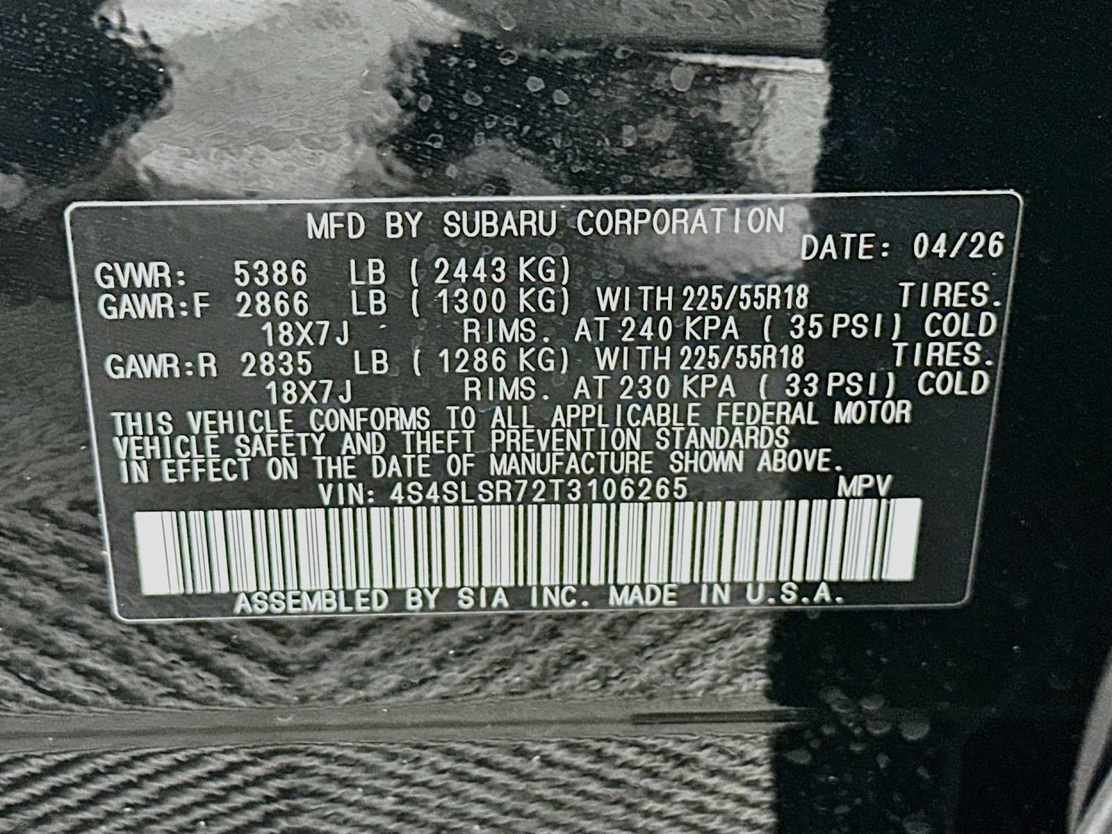 New 2026 CRYSTAL BLACK SILICA Subaru Limited Hybrid image 31