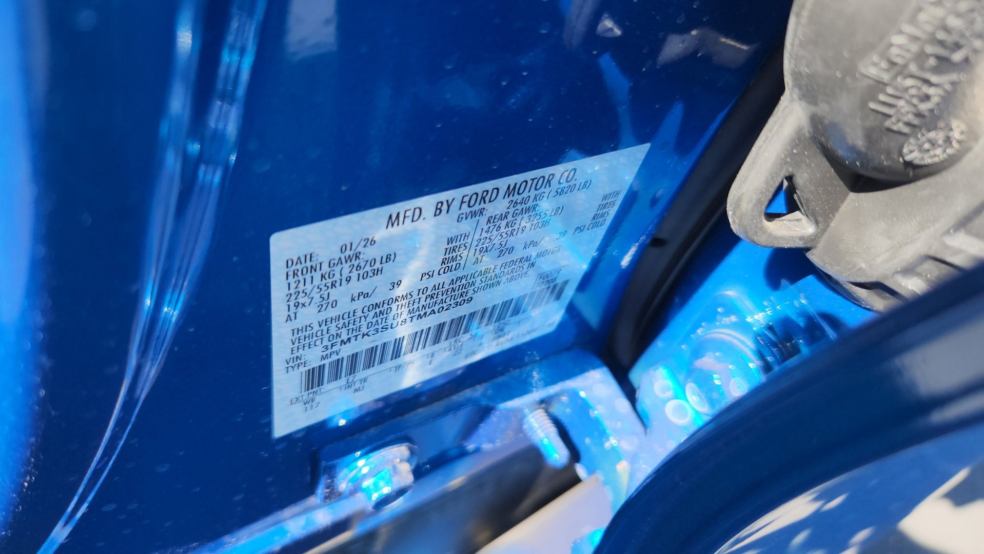 New 2026 Velocity Blue Metallic Ford Premium image 22