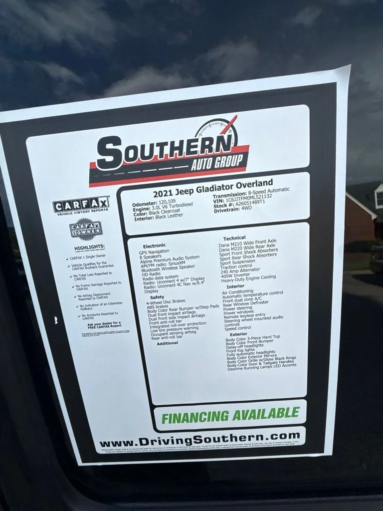 Used 2021 Black Jeep Overland image 15