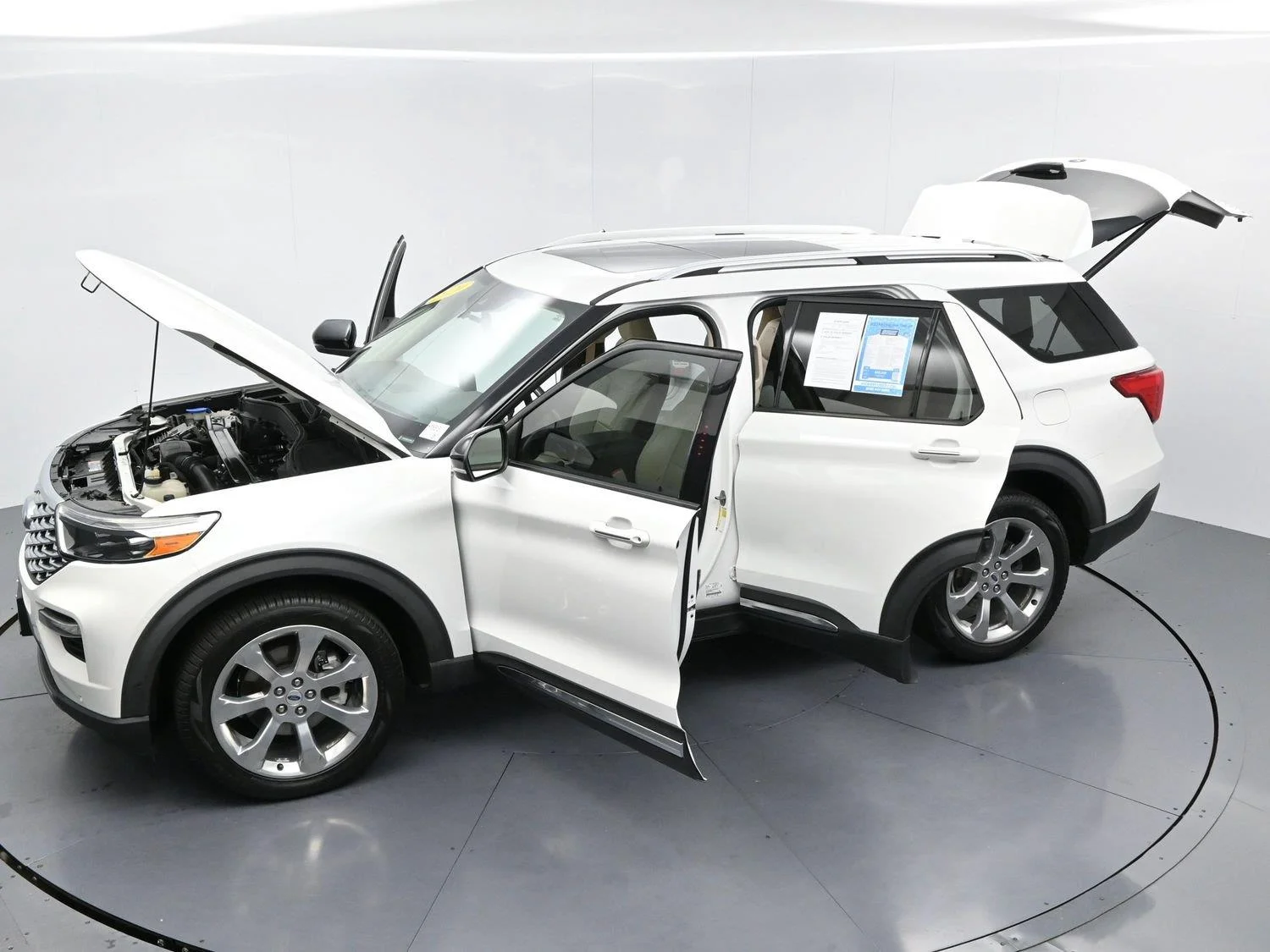 Used 2020 Star White Metallic Tri-Coat Ford Platinum image 48