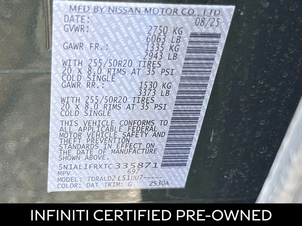 Certified Used 2026 Deep Emerald INFINITI LUXE image 28