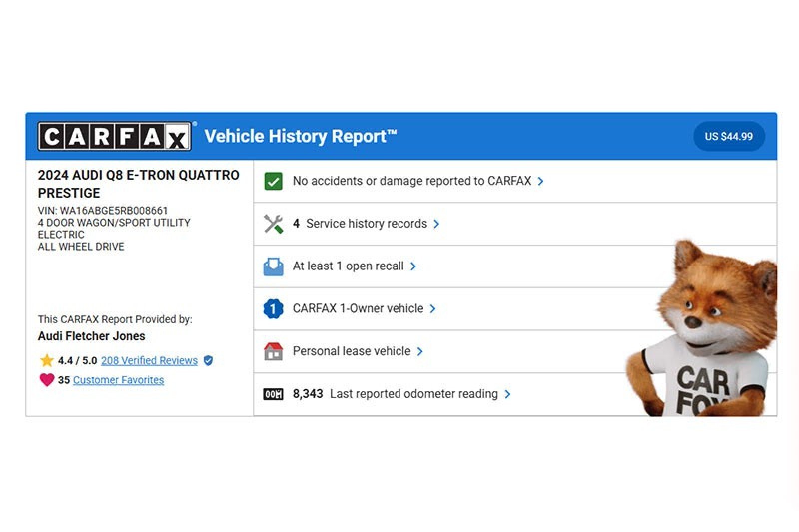 Used 2024 Audi Q8 e-tron Prestige with VIN WA16ABGE5RB008661 for sale in Costa Mesa, CA