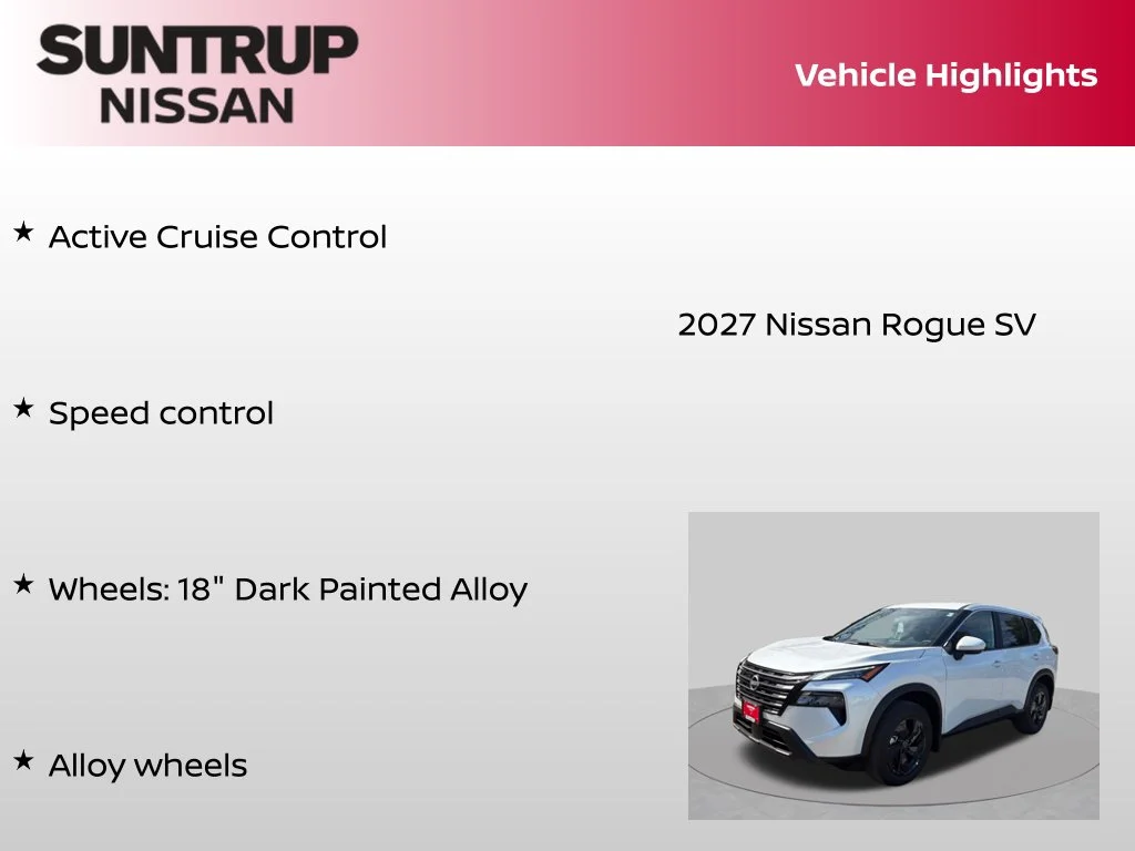 New 2027 White Nissan SV image 30