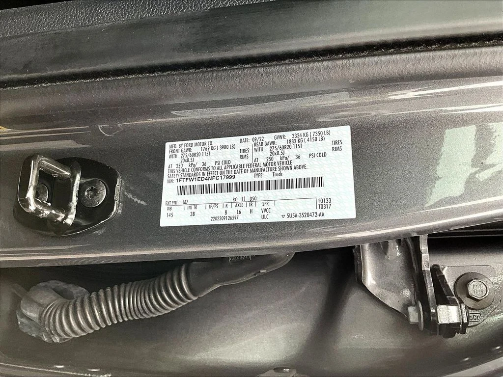 Used 2022 Gray Metallic Ford Platinum image 22