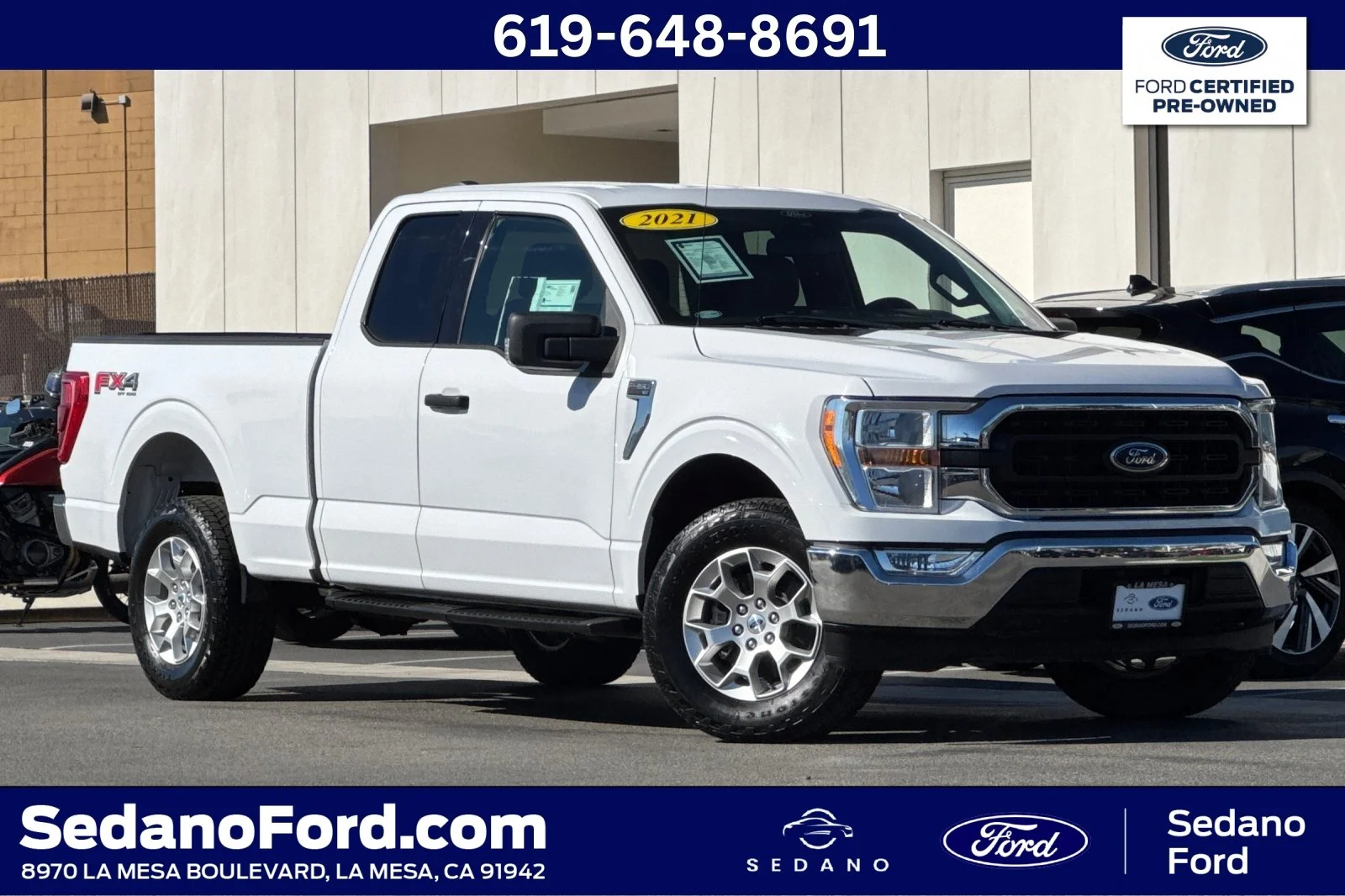 Certified Used 2021 White Ford XLT image 1