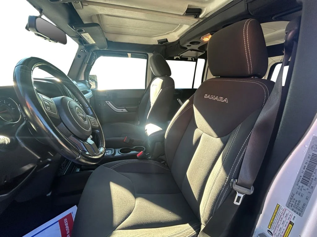 Used 2018 Bright White Jeep Unlimited Sahara 4x4 image 10