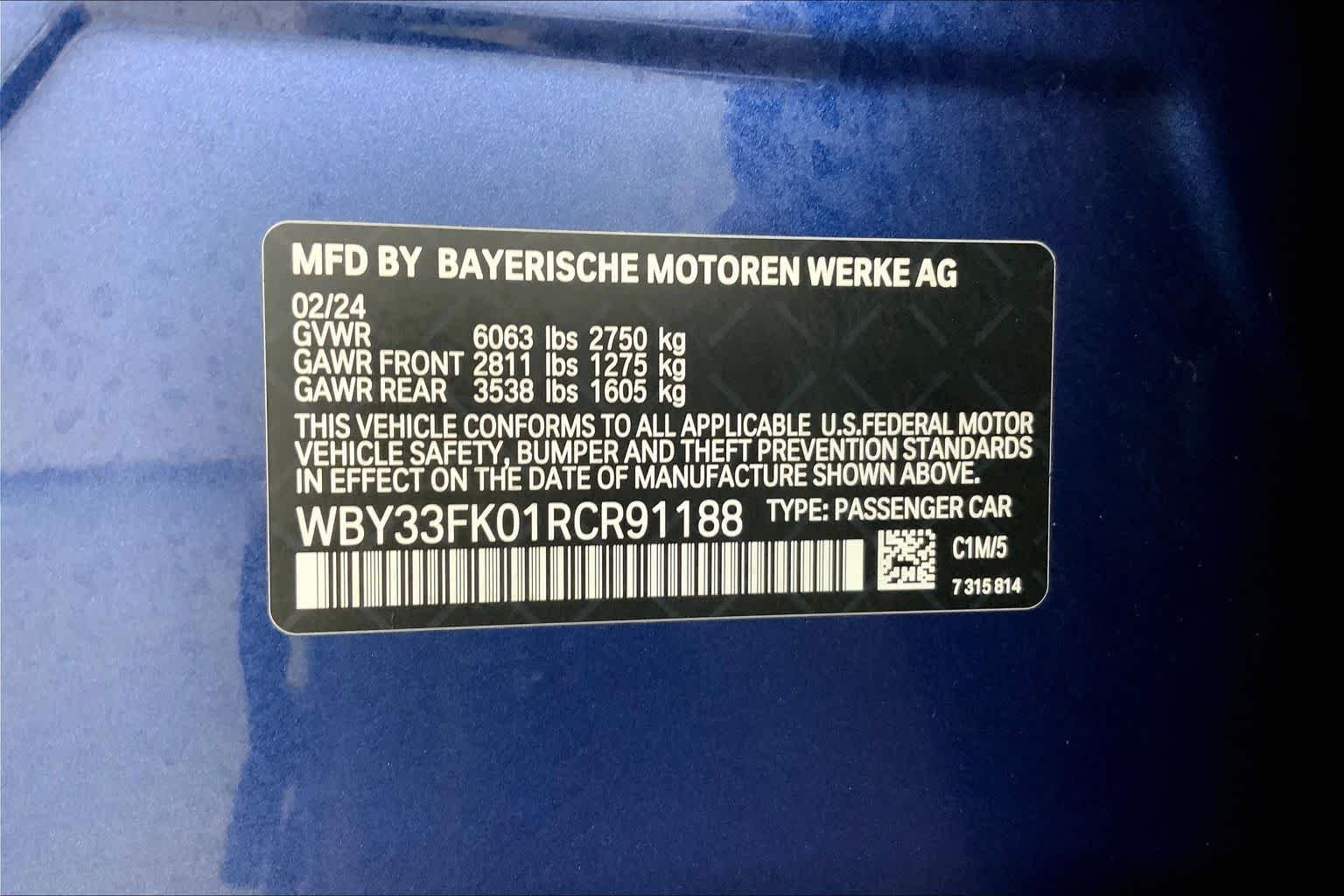 Certified Used 2024 Phytonic Blue Metallic BMW eDrive40 image 36