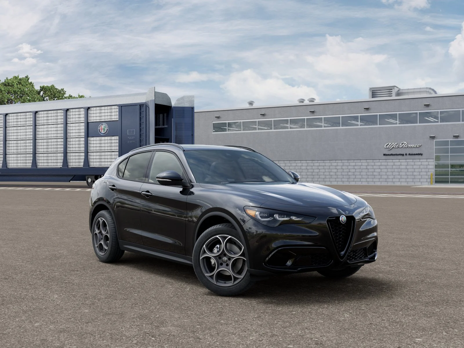 New 2026 Vulcano Black Metallic Exterior Paint Alfa Romeo  image 3