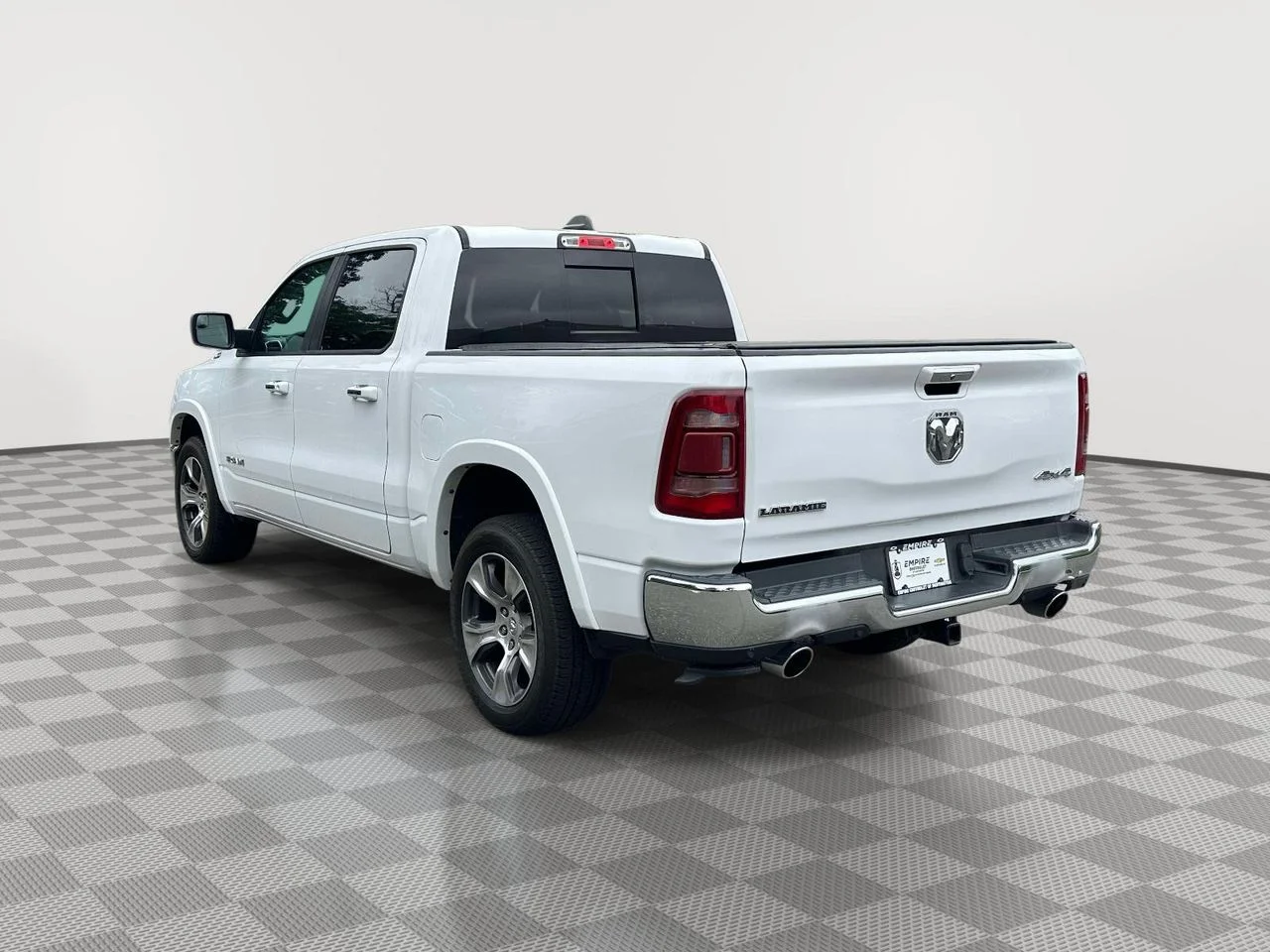 Used 2021 Bright White Clearcoat RAM Laramie Crew Cab 4x4 57