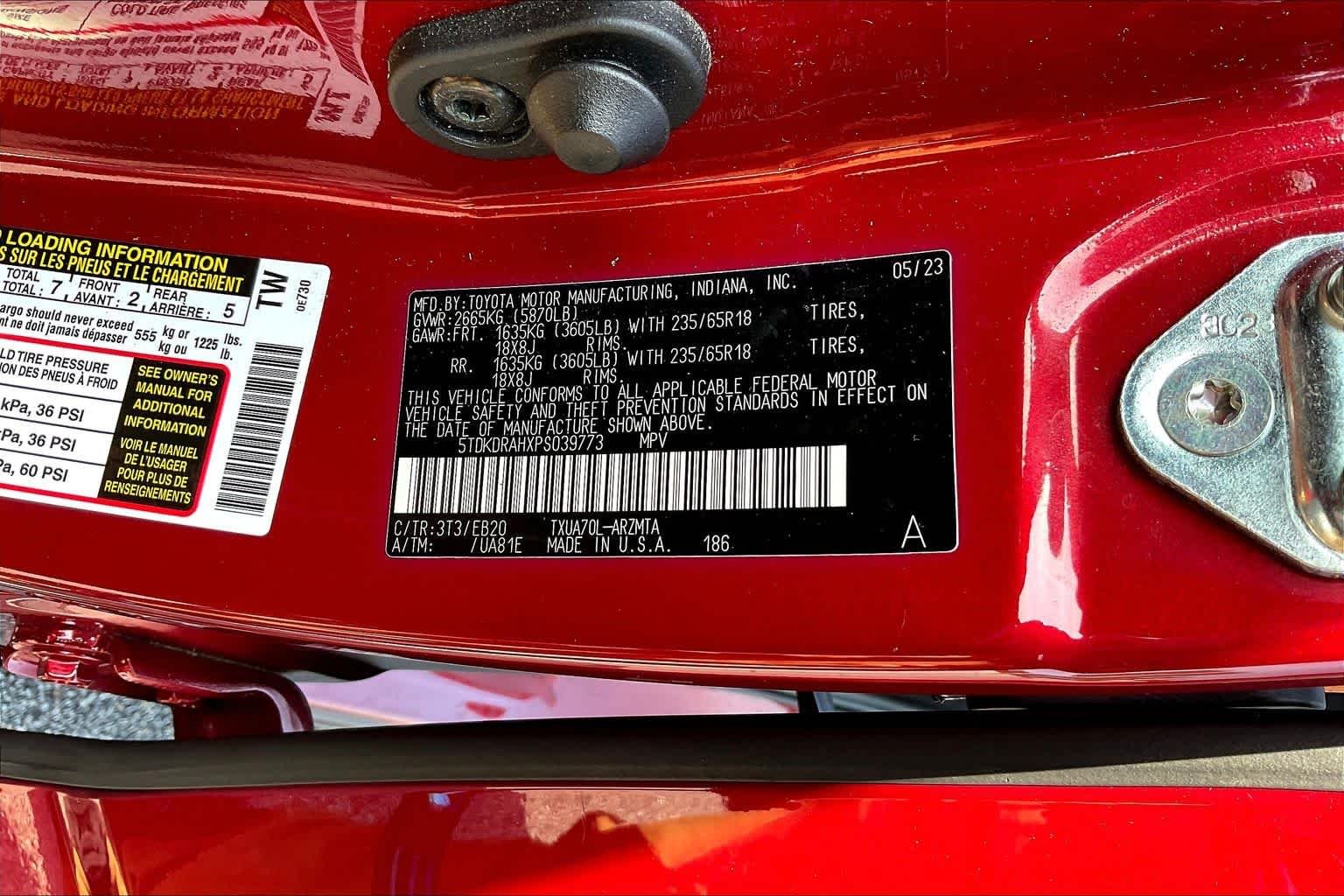 Used 2023 Ruby Flare Pearl Toyota XLE image 34