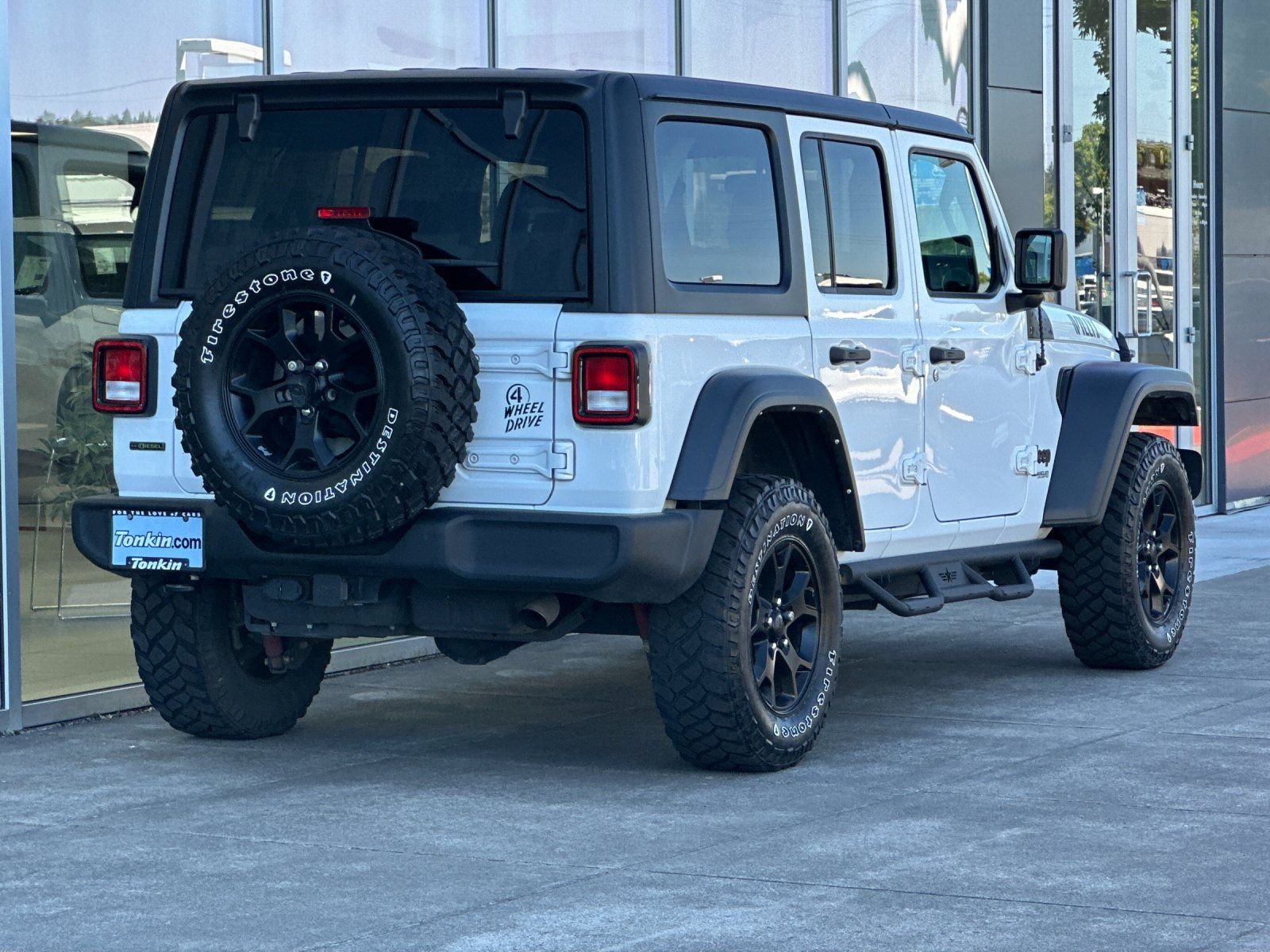 Used 2022 Bright White Clearcoat Jeep Unlimited Willys image 3