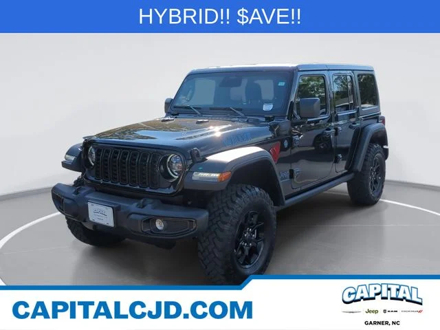 Used 2025 Black Jeep Willys 4xe image 1