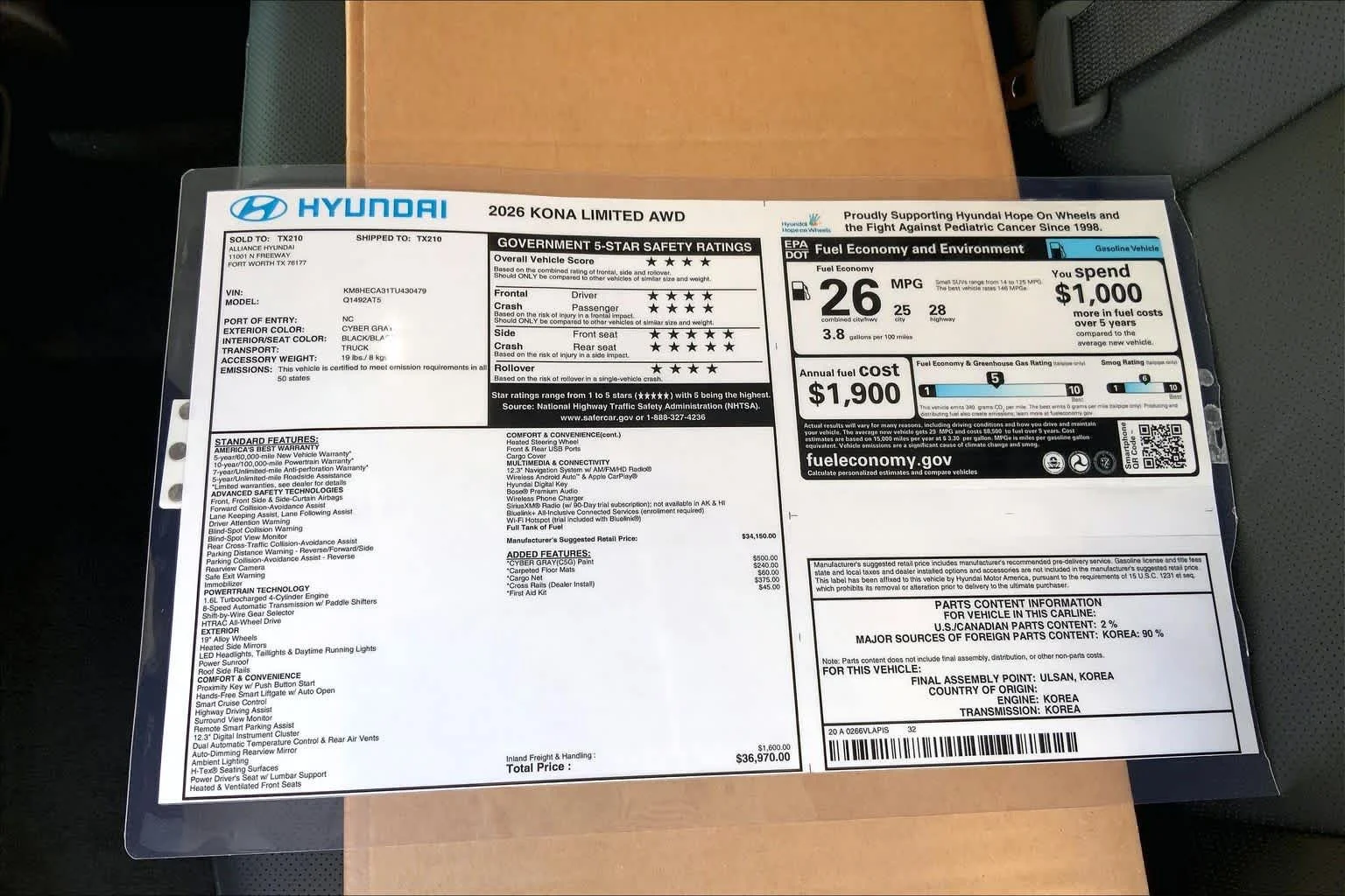 New 2026 Cyber Gray Metallic Hyundai Limited image 18