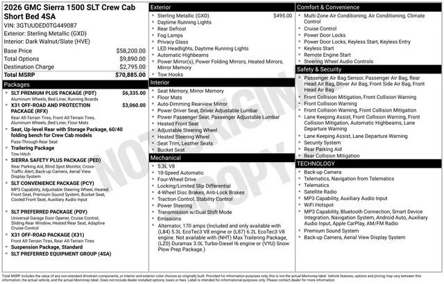 New 2026 Sterling Metallic GMC SLT image 20