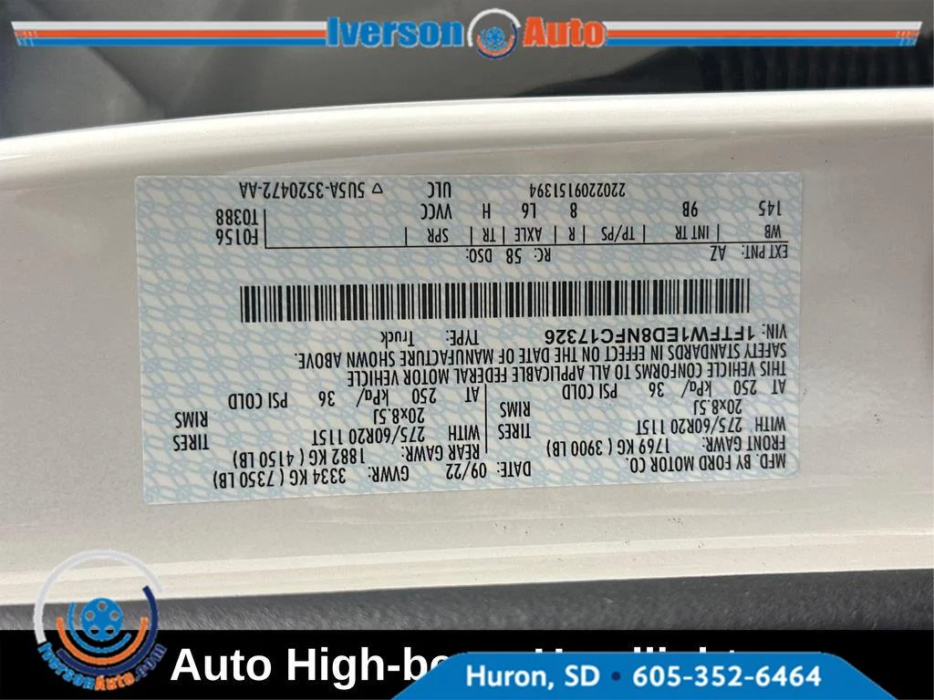 Used 2022 Star White Metallic Tri-Coat Ford Platinum image 14