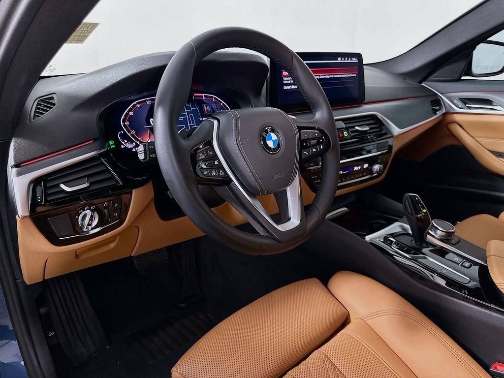 Certified Used 2023 Arctic Race Blue metallic BMW 530i image 9