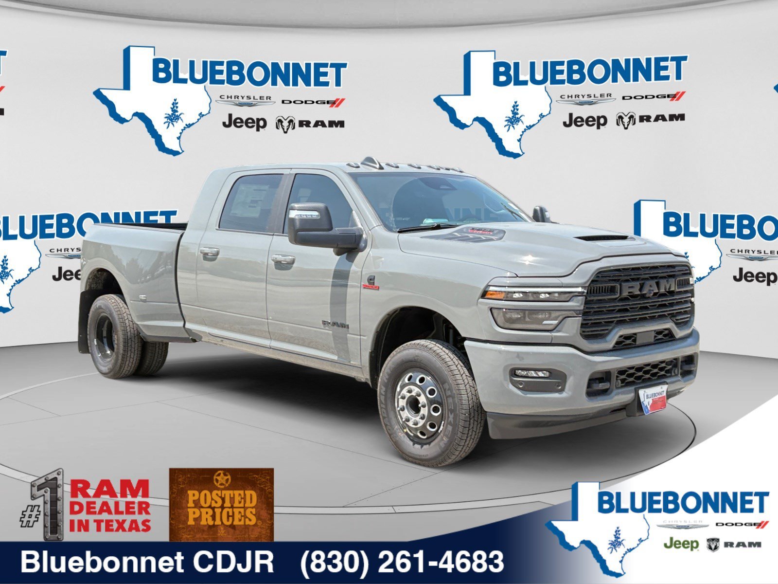 New 2026 Ceramic Gray Clear-Coat Exterior Paint RAM Laramie image 3