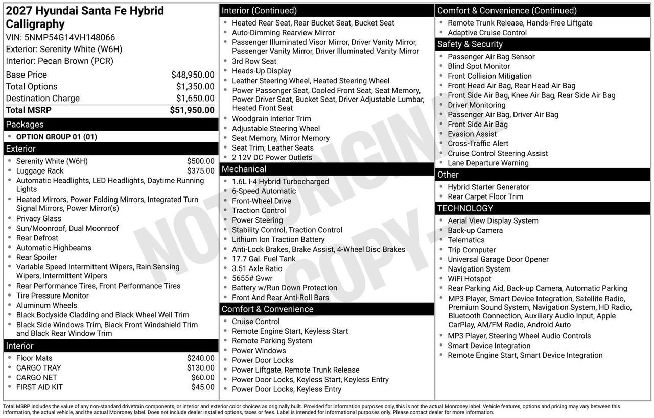 New 2027 Serenity White Hyundai Calligraphy image 24