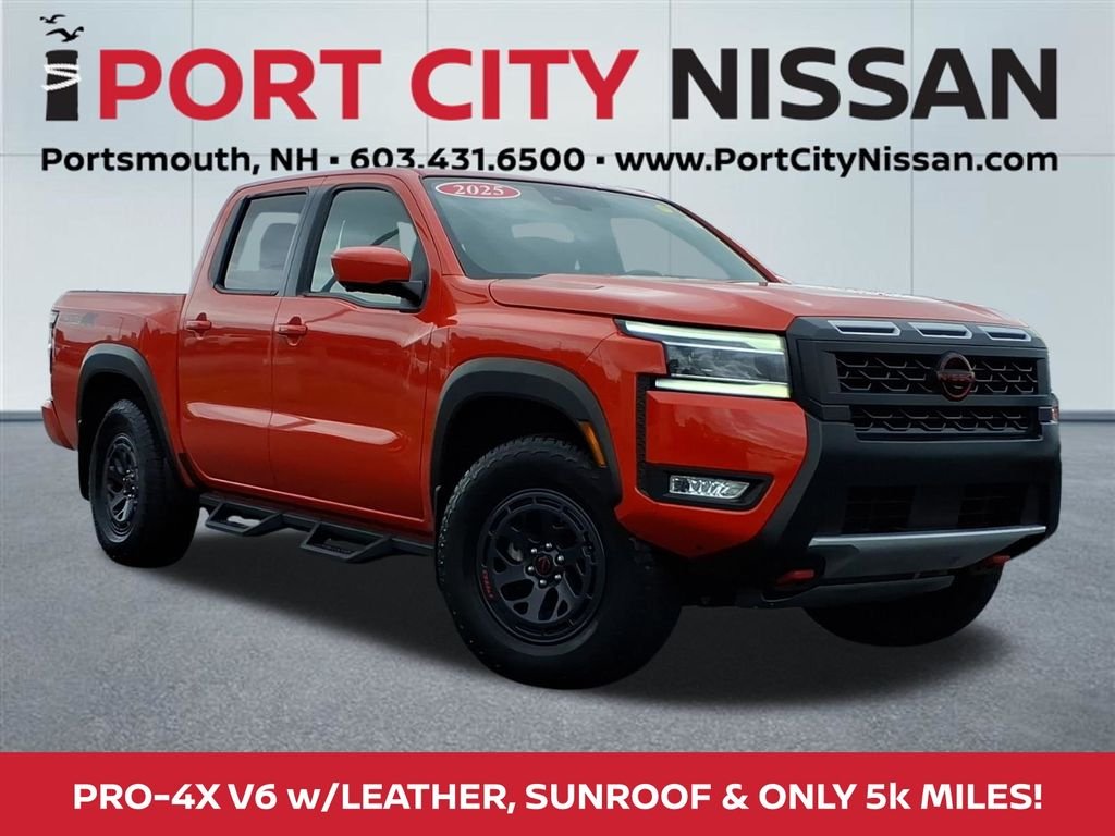 Used 2025 Afterburn Orange Nissan PRO-4X premium W/LEATHER, SUNROOF & ONLY 5k MILES! image 1