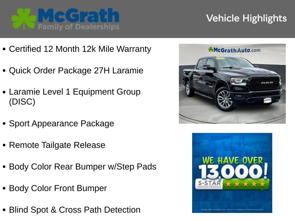 Certified Used 2021 Black Ram Laramie image 6