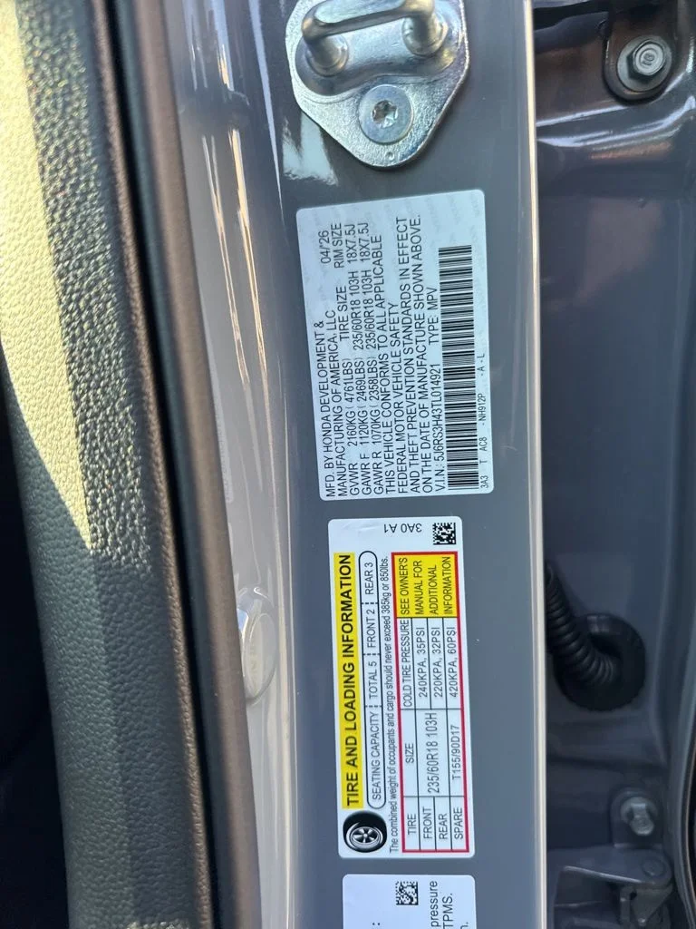 New 2026 Urban Gray Pearl Honda EX image 23
