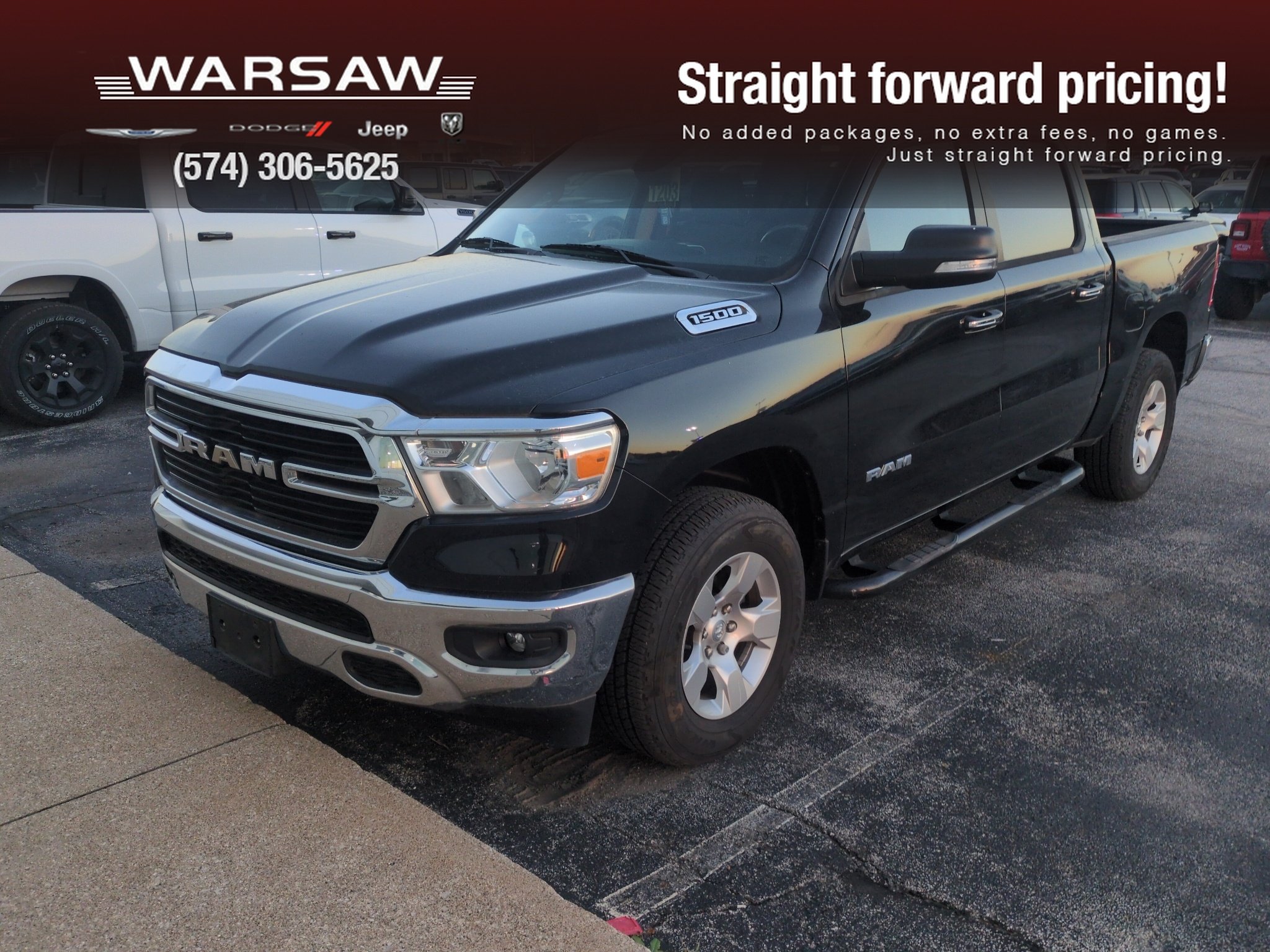 Used 2019 Diamond Black Crystal Pearlcoat Ram Big Horn/Lone Star image 1