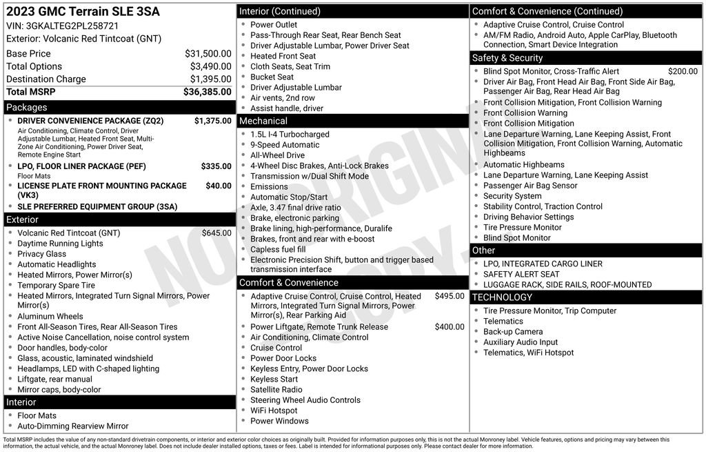 Used 2023 Red GMC SLE image 38