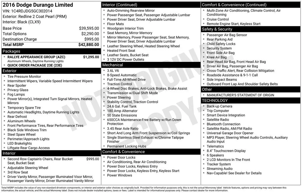 Used 2016 Red Dodge Limited image 6