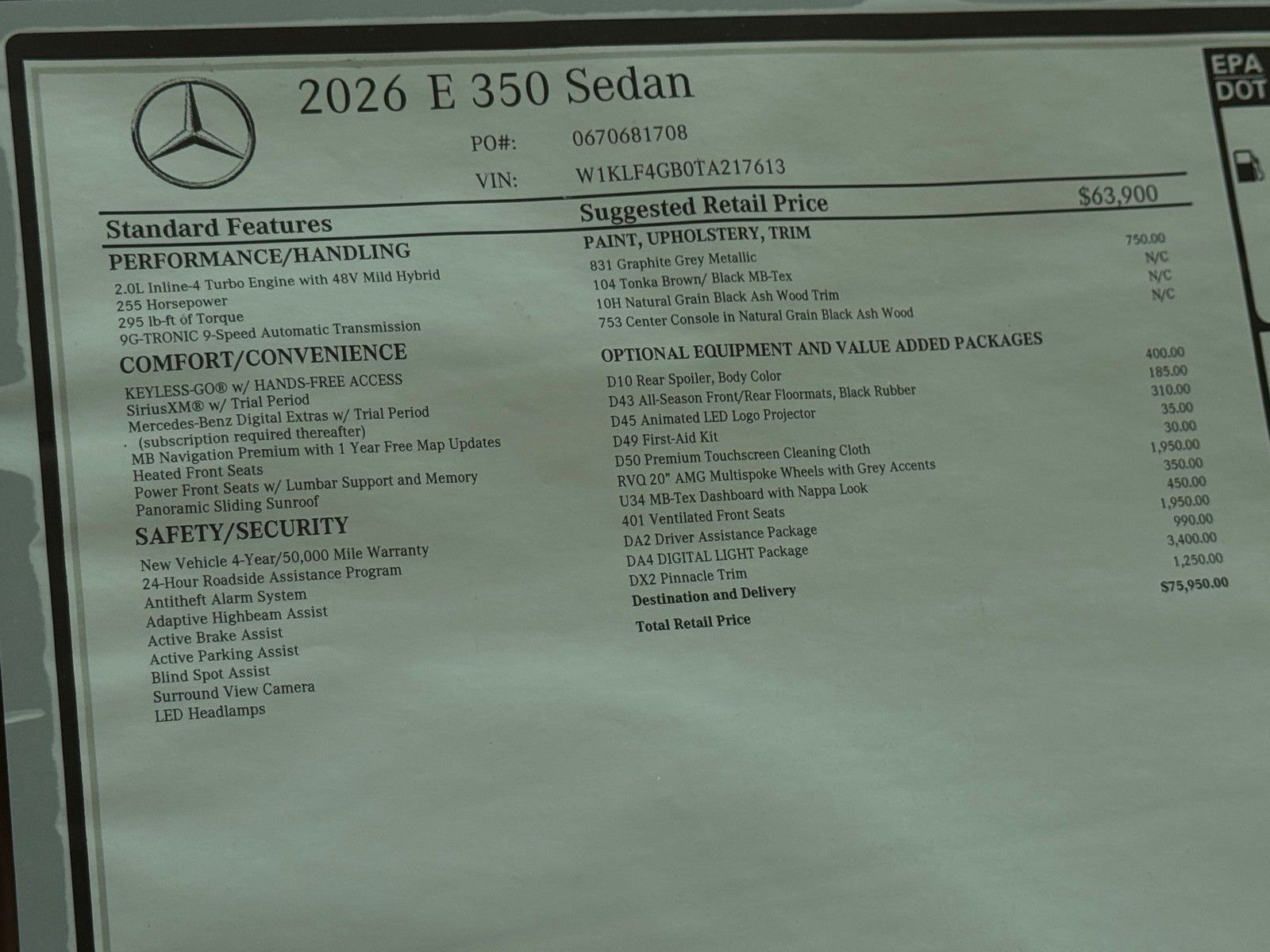 New 2026 Graphite Grey Metallic Mercedes-Benz E 350 image 22