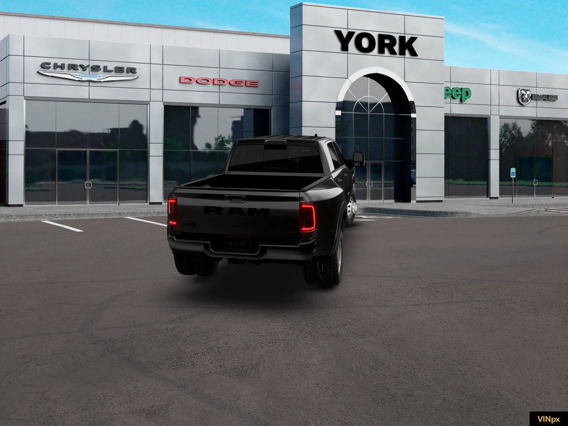 New 2026 Diamond Black Crystal Pearl-Coat Exterior Paint RAM Longhorn image 7