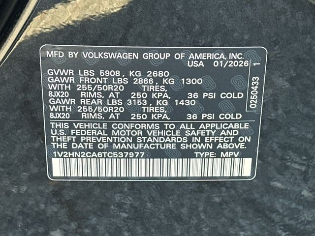 New 2026 Black Volkswagen 2.0T SE w/Technology image 37