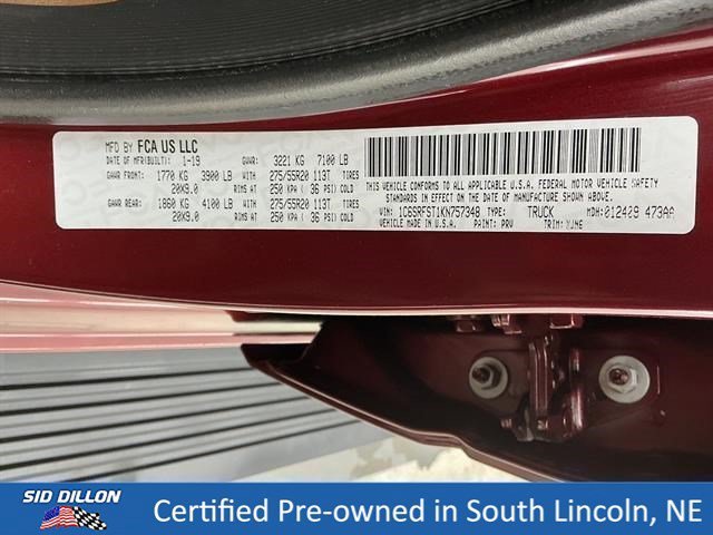 Used 2019 Delmonico Red Pearlcoat Ram Longhorn image 14