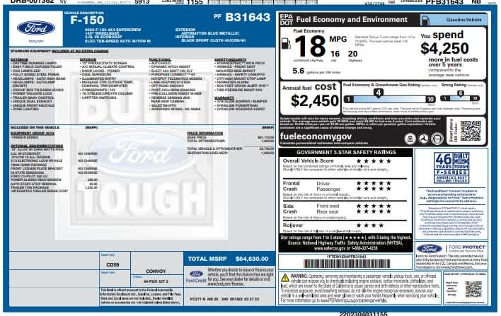 Used 2023 Antimatter Blue Ford Tremor image 5