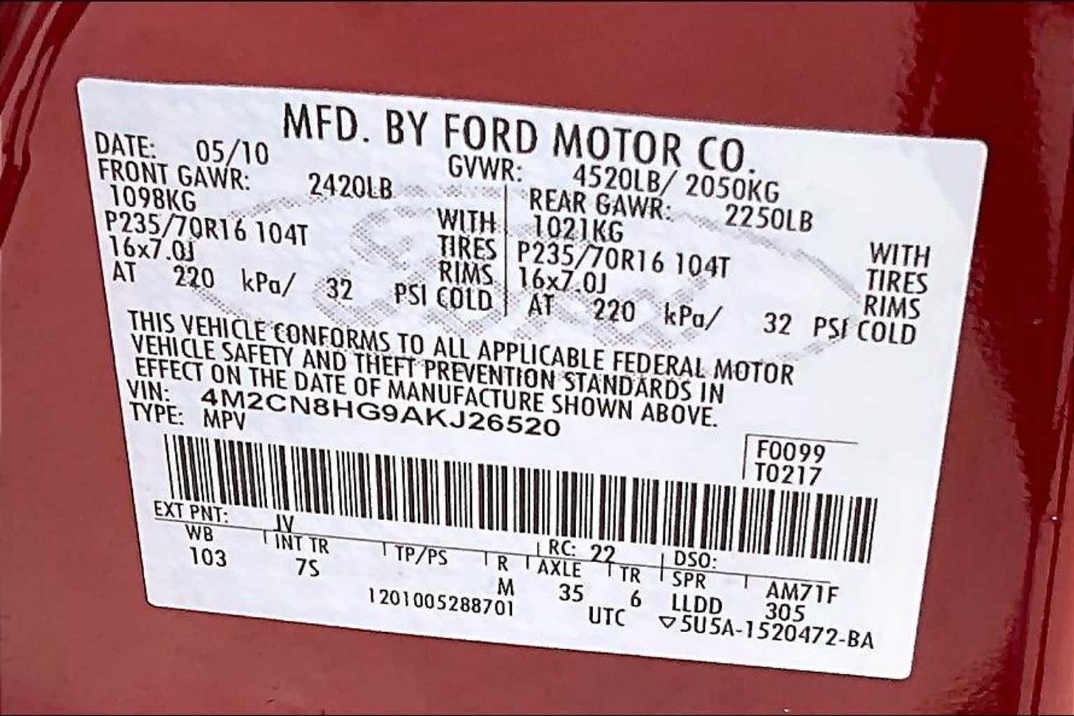 Used 2010 Sangria Red Metallic Mercury Premier image 32
