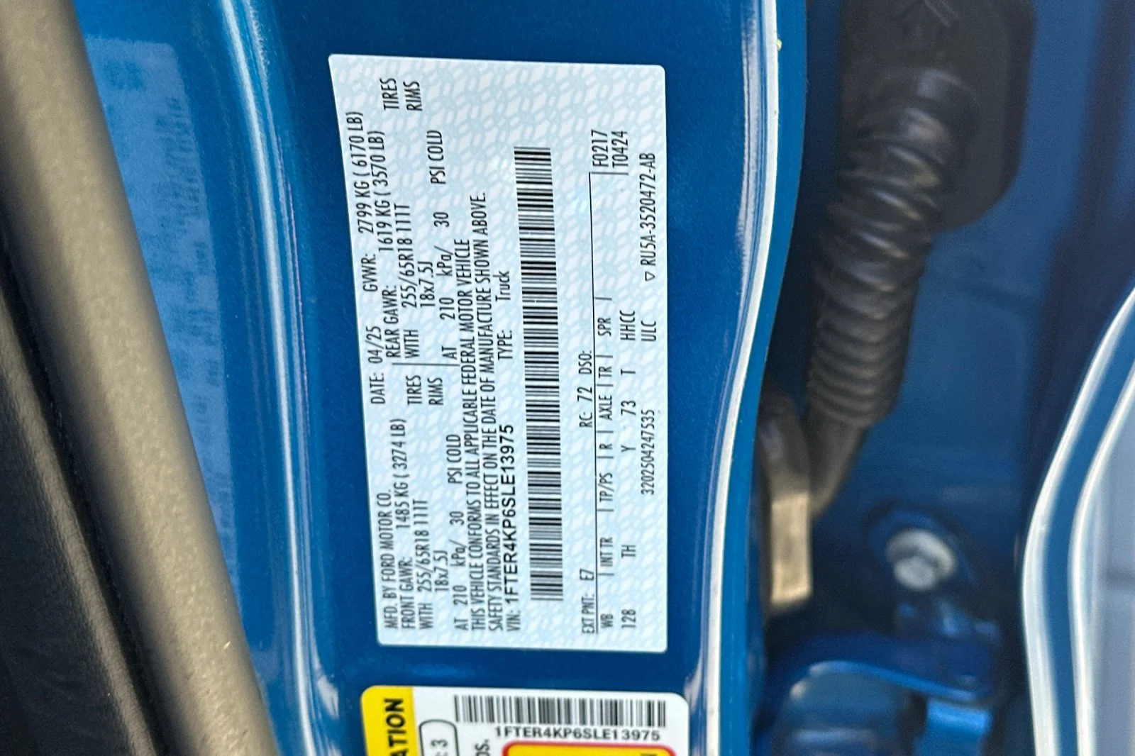 Used 2025 Blue Metallic Ford LARIAT image 29