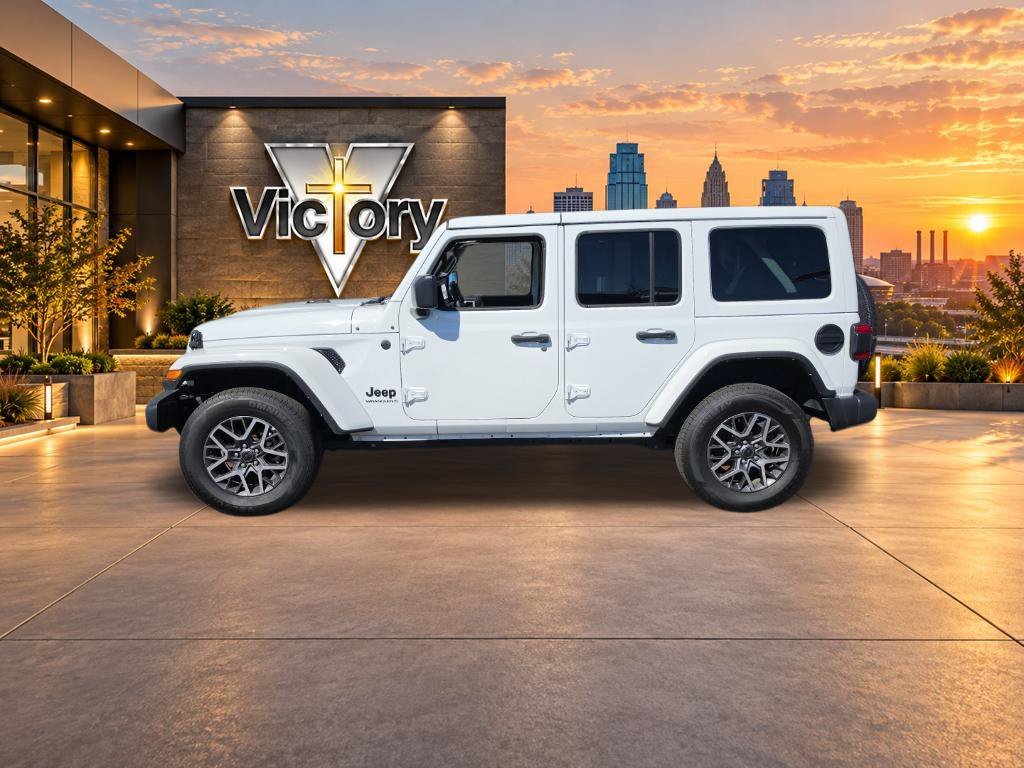 Used 2025 Jeep Wrangler 4-Door Sahara with VIN 1C4PJXEN2SW575953 for sale in Kansas City