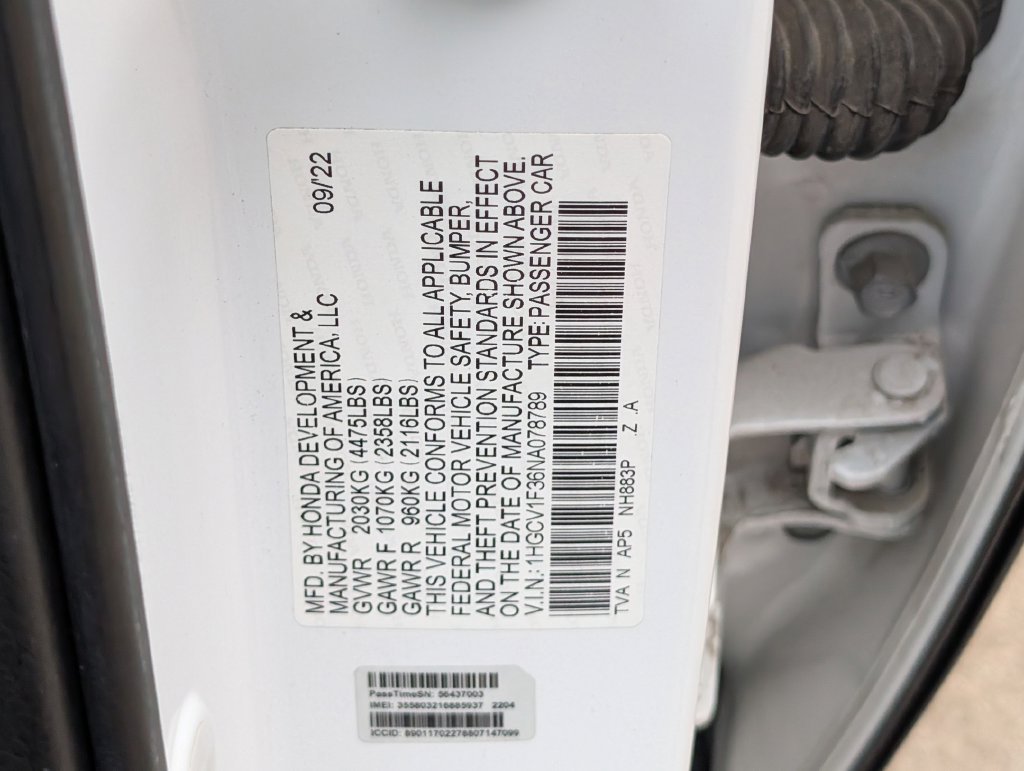 Used 2022 White Honda Sport image 35