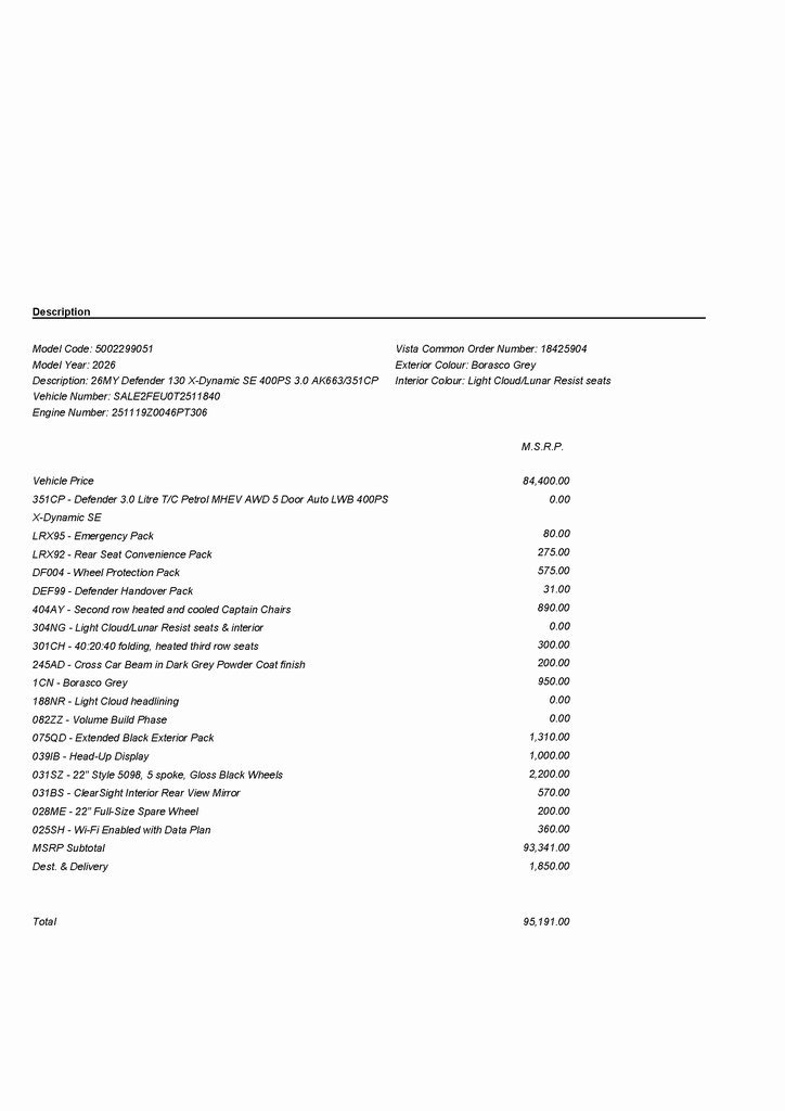 2026 LAND ROVER DEFENDER - Image 2