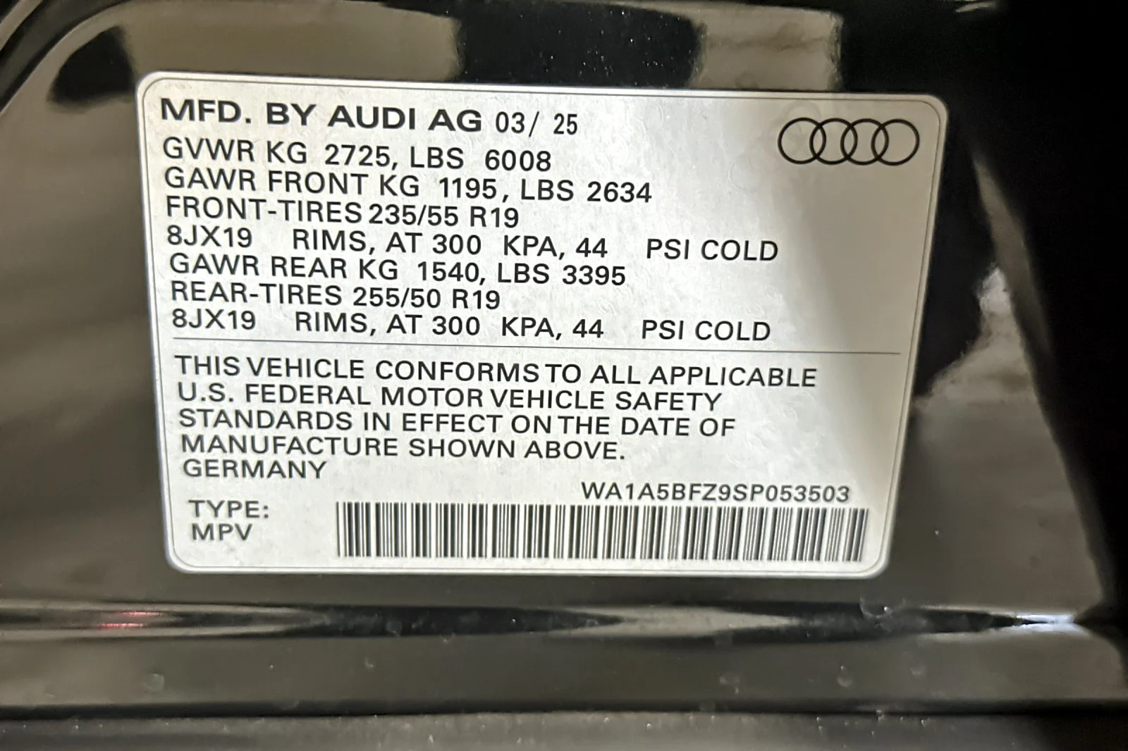 Used 2025 Mythos Black Metallic Audi Premium 45 RWD image 28