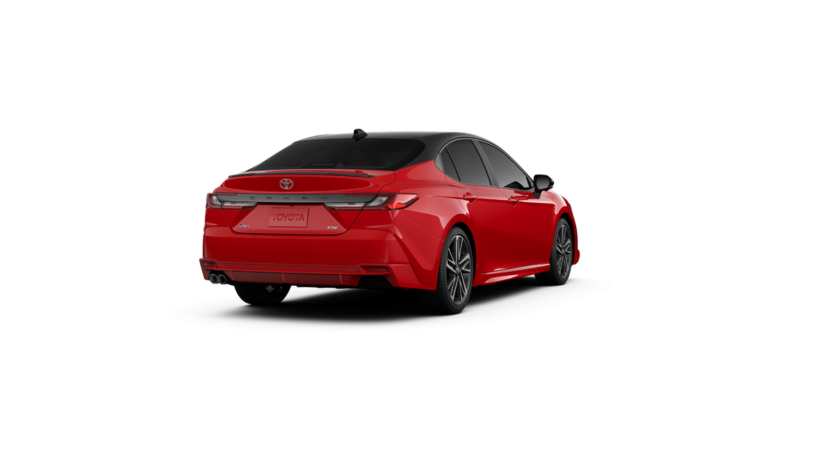 New 2027 Supersonic Red with Midnight Black Metallic roof Toyota XSE image 9