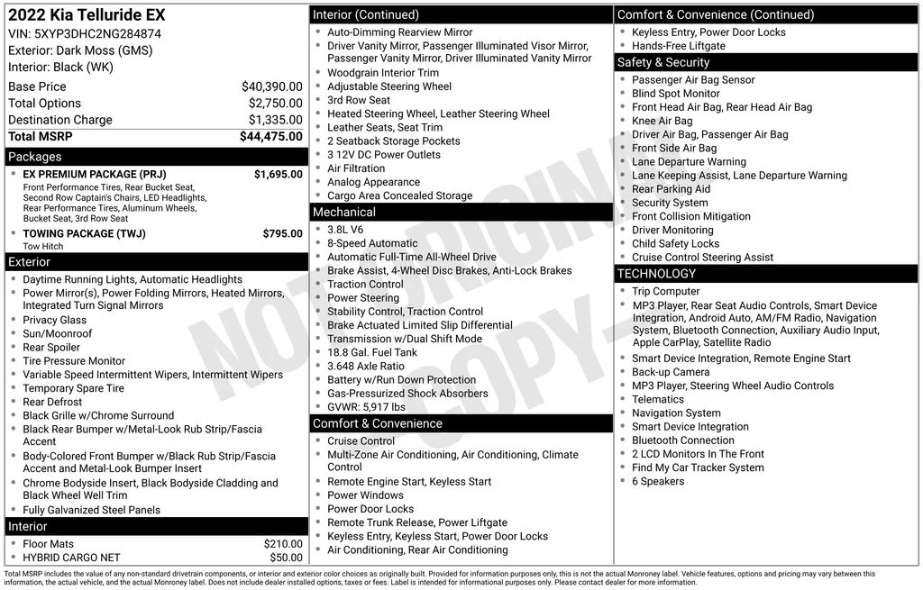 Used 2022 Green Kia EX image 24
