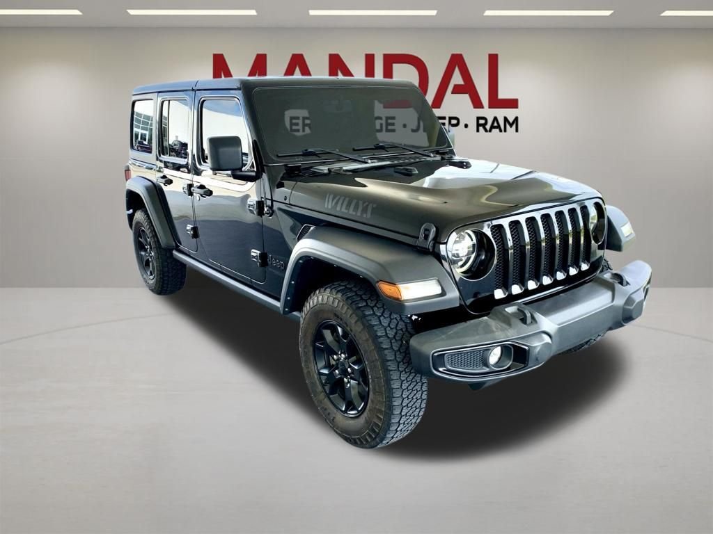 Used 2022 Black Jeep Unlimited Willys image 3