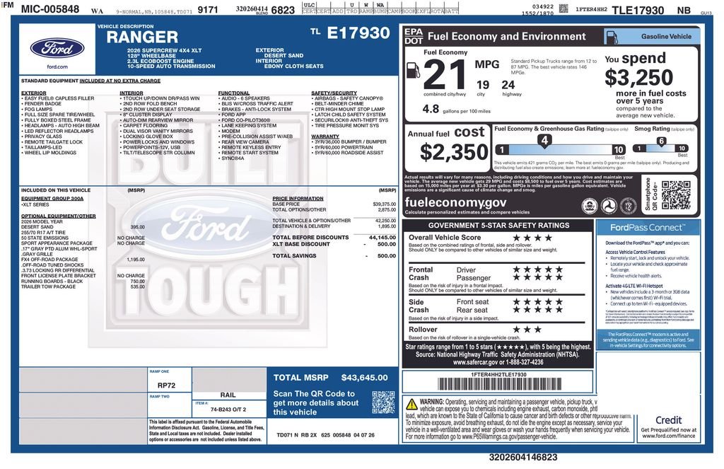 New 2026 Beige Ford XLT image 2
