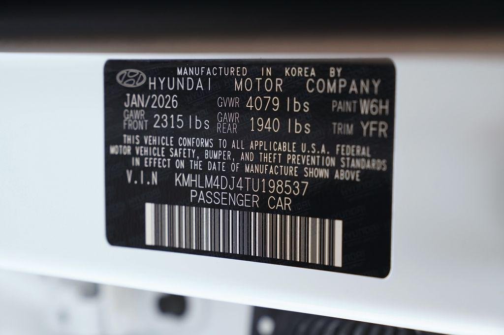 New 2026 Serenity White Pearl Hyundai SEL Sport image 25
