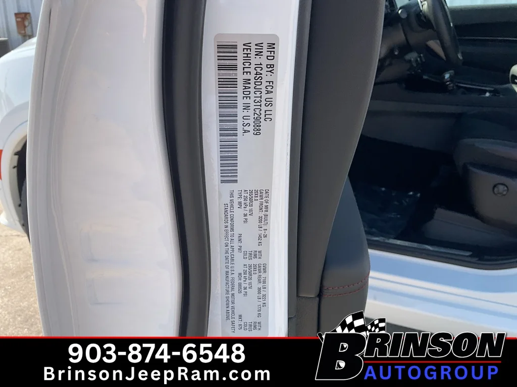 New 2026 White Knuckle Clearcoat Dodge GT Plus HEMI V8 image 22