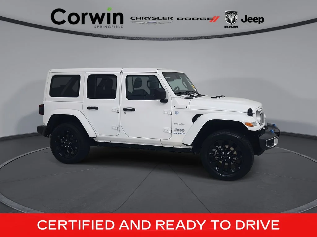Certified Used 2024 White Jeep Sahara 4xe image 1
