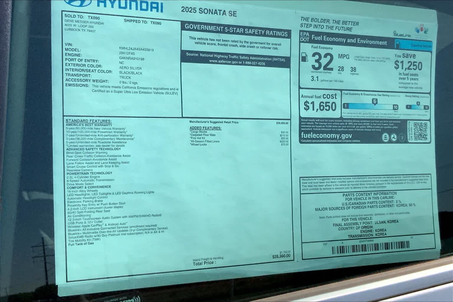 Used 2025 Aero Silver Hyundai SE image 22