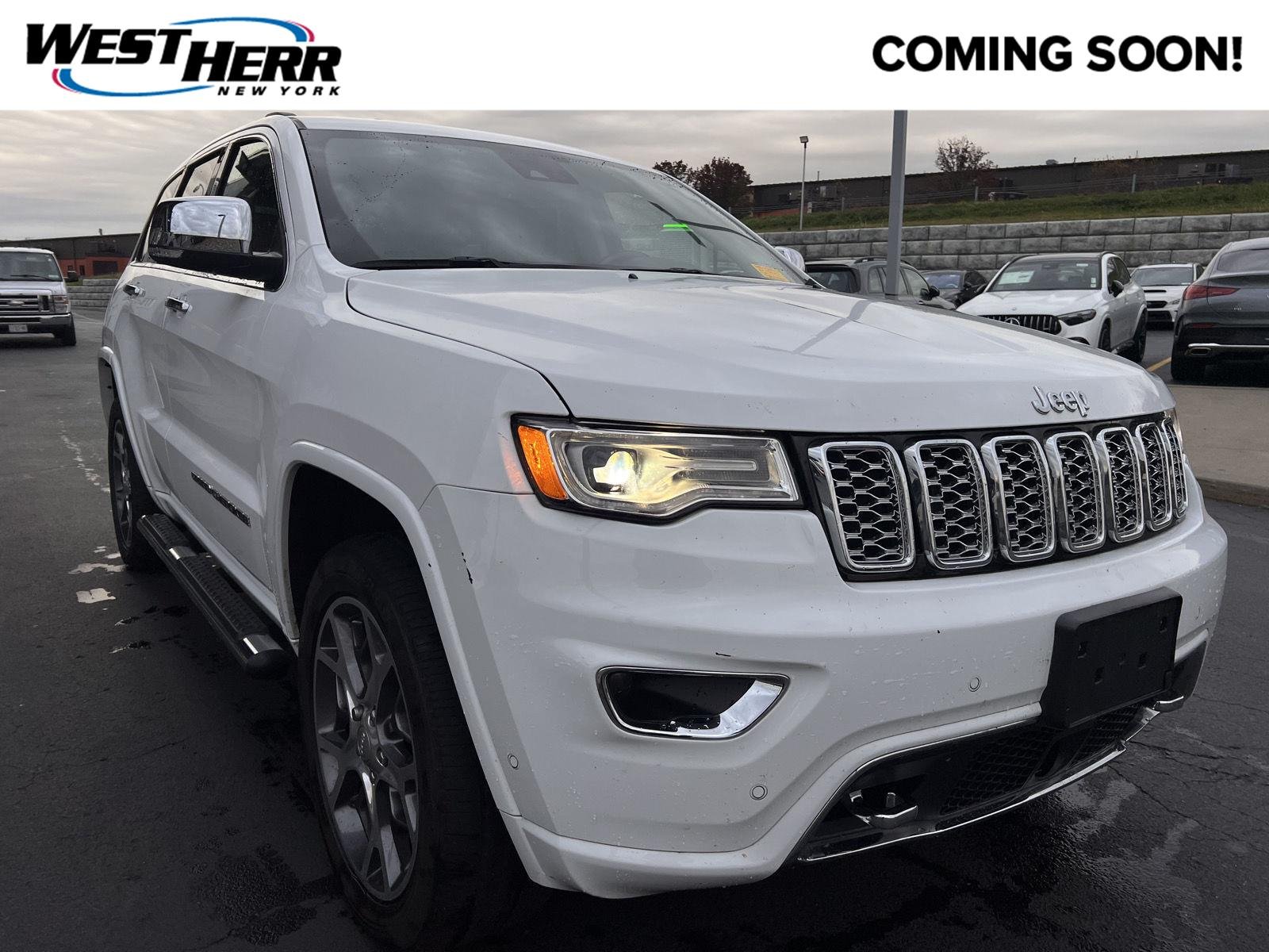 Used 2021 Bright White Clearcoat Jeep Overland image 1