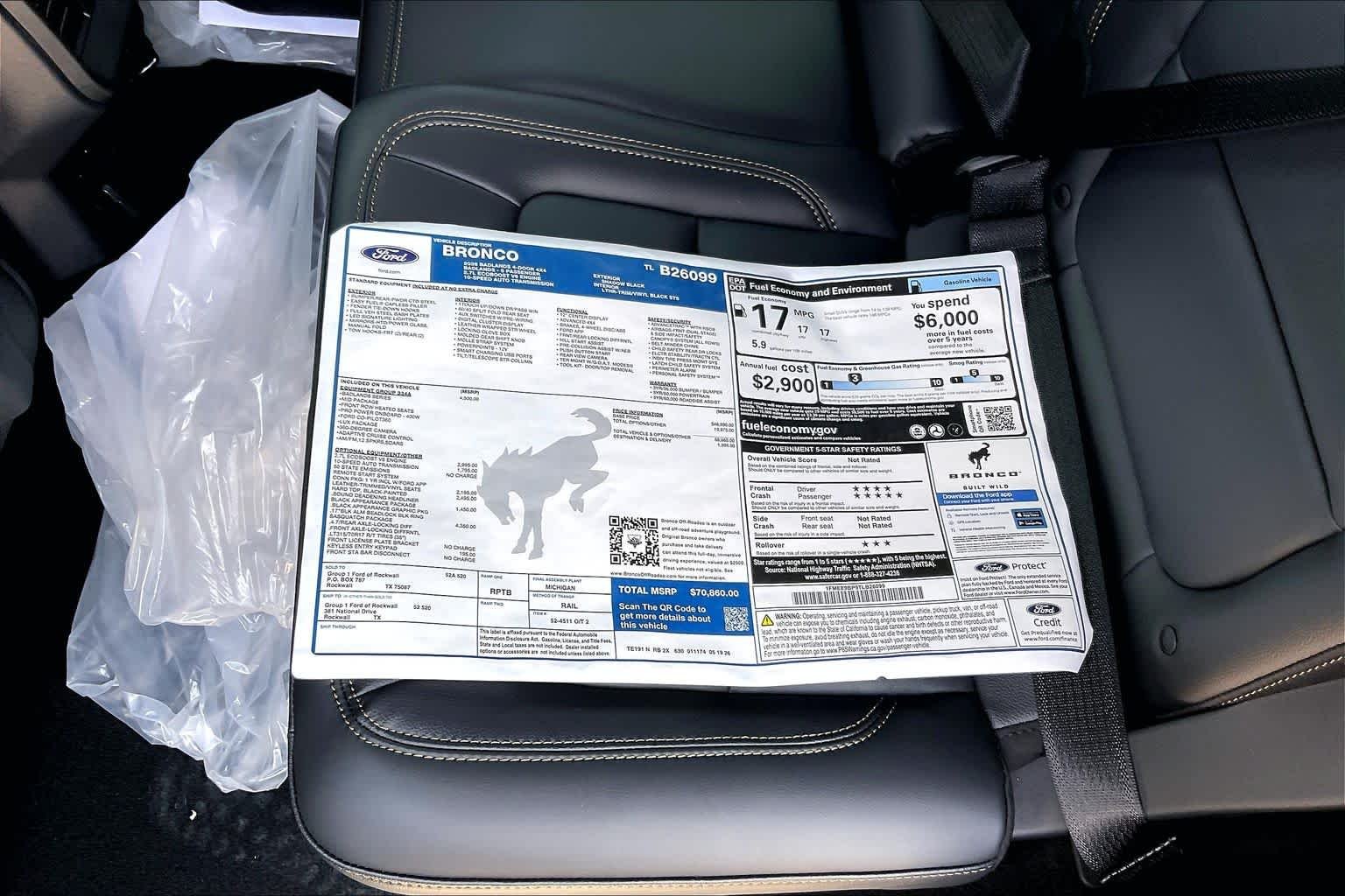 New 2026 Shadow Black Ford Badlands® image 19