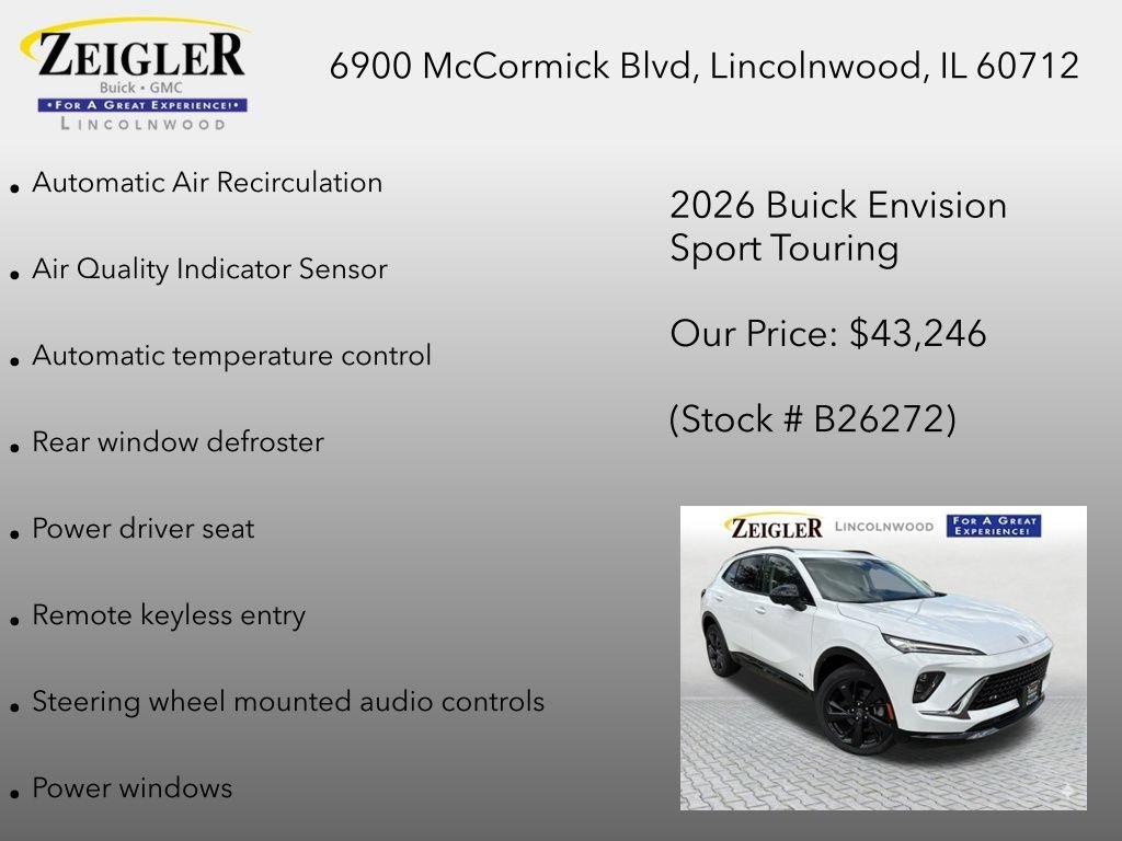 New 2026 Summit White Buick Sport Touring image 18